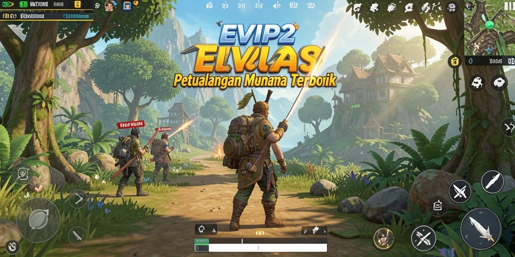 Tampilan gameplay yang menakjubkan dari EVIP2 dalam dunia terbuka.
