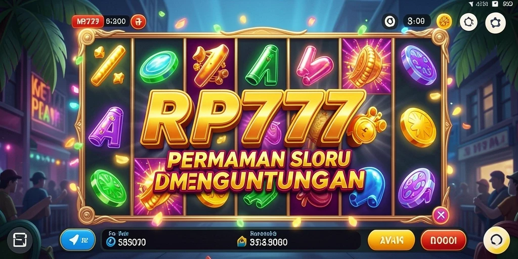 Tampilan gameplay Slot yang menarik dan menghibur di RP777.