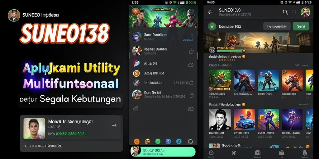 Tampilan antarmuka pengguna SUNEO138 yang modern dan menarik.