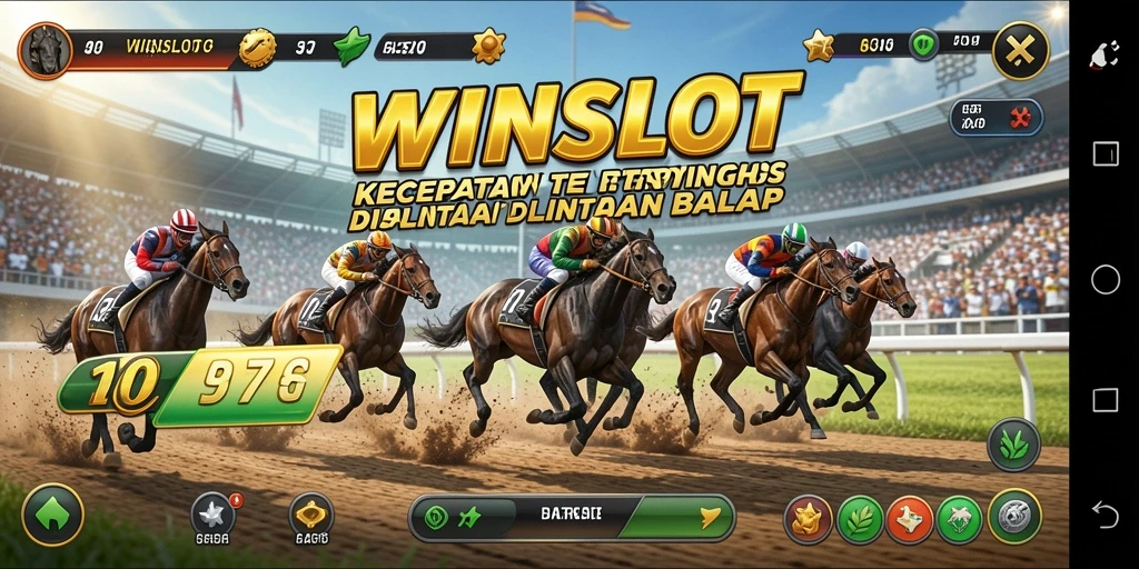 Tampilan gameplay WINSLOT yang mendebarkan di lintasan balap.